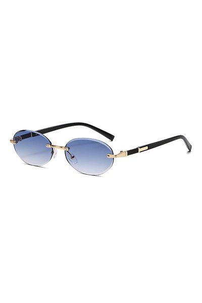 Choice Gold GRADIENT BLUE Popular Women Men Shades Oval Sun Glasses For Female Male Summer Traveling UV400
