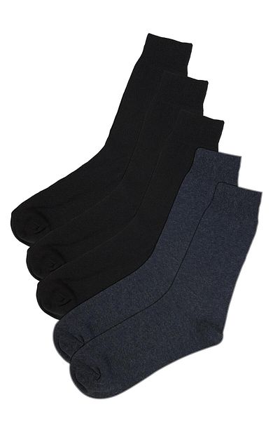 Tudors Συσκευασία με 5 ανδρικές κάλτσες Black-Navy Blue Classic