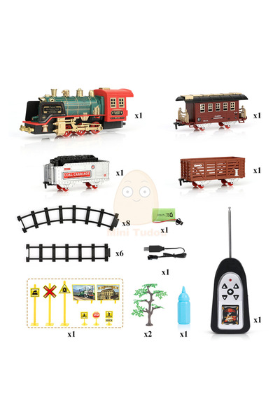 Choice قطار التحكم عن بعد مسار قطار سيارة محاكاة كلاسيكية ماء بخار كهربائي سك...