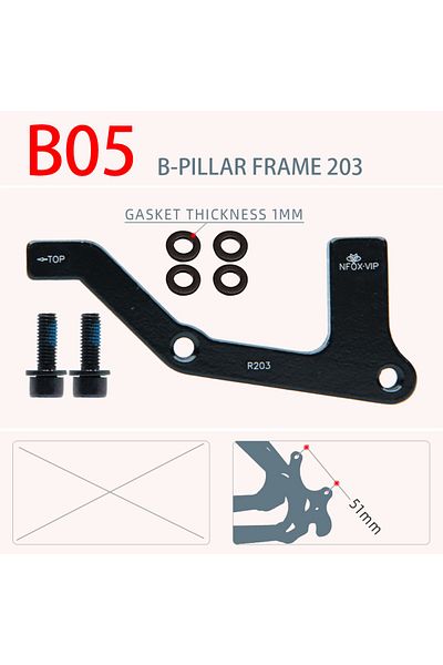 Choice B05-r203 Disc Brake Base Pads Set Electric Mountain Bike Pm/is 160 180 203 Mm Aluminum Alloy Caliper