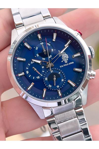 U.S. Polo Assn. U.S.Polo Assn Steel Cord Inner Functions Active 5 Atm Water Resistant Men's Wristwatch Uspa.Fs1014.0