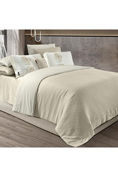 Sarev Lorent Ecru Double 100% Cotton Duvet Cover Ecru