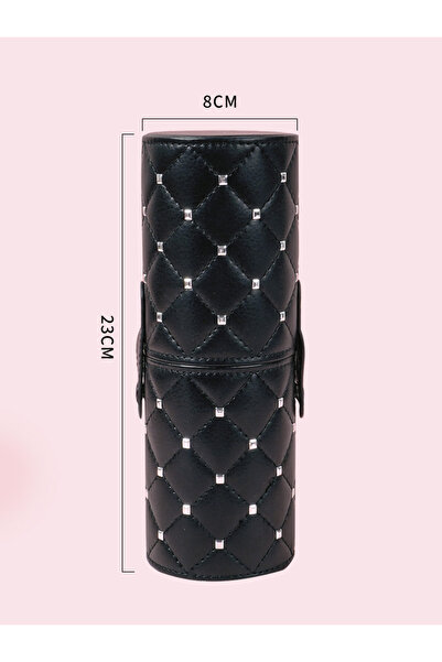 Choice حاوية تخزين فرش المكياج متعددة الوظائف بسعة كبيرة 23 × 8 سم باللون الأ...