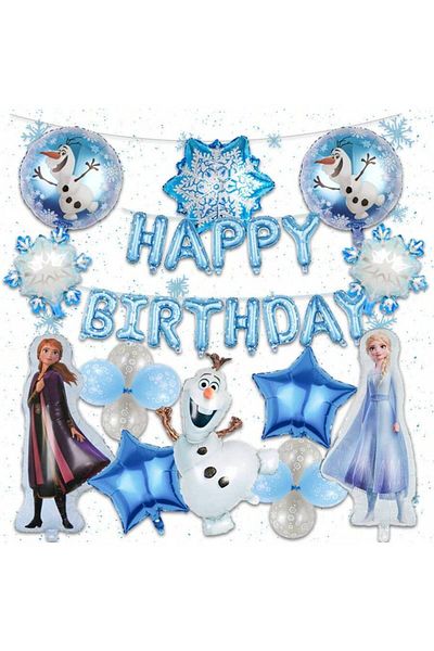 Choice Other 17pcs 17pcsdisney Birthday Balloon Set Elsa Anna Olaf Princess First Birthday Arrangement Cart