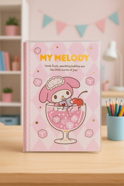 Miniso Sanrio Lisanslı Renkli Yaz Serisi Kapaklı A5 Not Defteri - My Melody