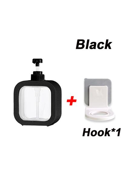 Choice 300ml Black Transparent Soap Dispensers Shampoo Shower Gel Portable Travel Dispenser Empty Bath Pump