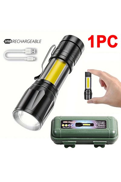 Choice 1pcs 1/3/pcs Mini Led Flashlight Cob Xpe Portable Flashlight Camping Light Zoomable Focus Light Tact