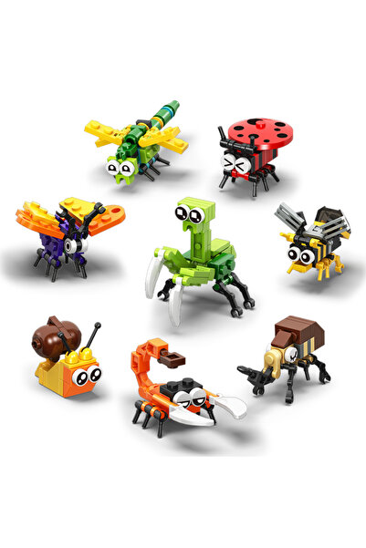 Choice1 مجموعة بناء نماذج حشرات (8 حشرات) - مكعبات بناء - لعبة تجميع - نحلة -...