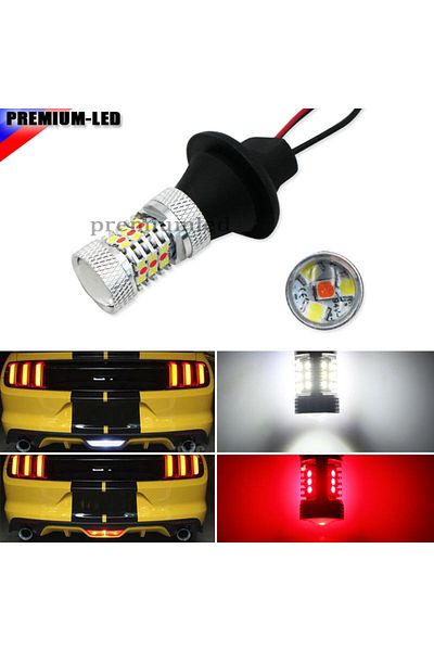 Choice White Red 1pc Switchback White & Red 3156 T25 Led Bulbs For Chevy And Ford Mustang Backup Add-on Rea