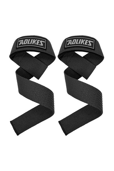 Aolikes Black AOLIKES Fitness Lifting Wrist Strap Brace for Weightlifting Crossfit Bodybuilding Support Dumb