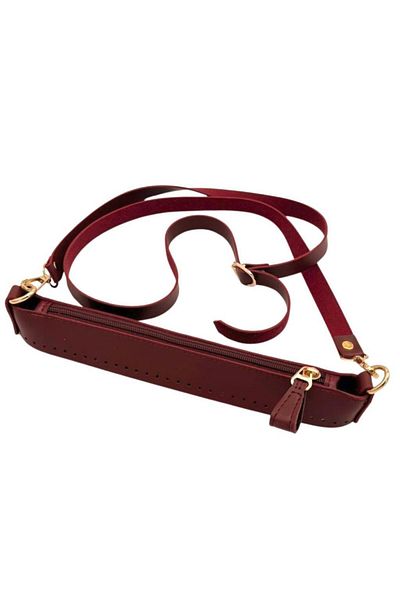 angel çanta aksesuar Angel Bag Accessory Athens Model Claret Red Color Bag Making Set with Light Gold Metal