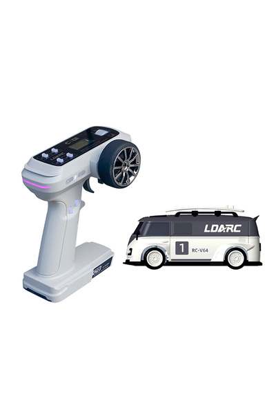 Choice سيارة LDARC V64 صغيرة رمادية اللون بمقياس 1/64 تعمل بالتحكم عن بعد، سي...