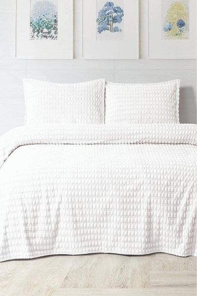Çeyiz Diyarı Merinos Twist Σετ Κουβέρτα Διπλό Κρέμα