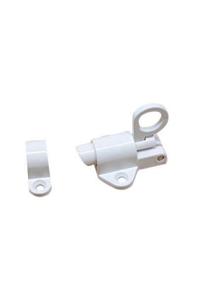 Choice white Automatic Door Bolt Latch Home Window Gate Security Pull Ring Spring Bounce Door Bolt Automati