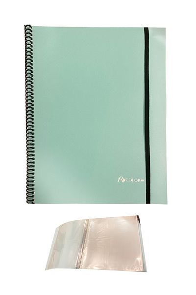 FLY COLOR Spiral Presentation File 40 Ring Turquoise