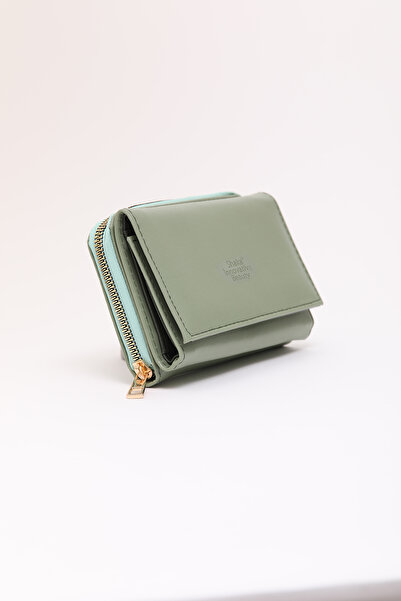 SHAKA Mint Green Shk204 Faux Leather 13 Compartments, Card Holder, Paper and Coin Compartment Snap Wallet