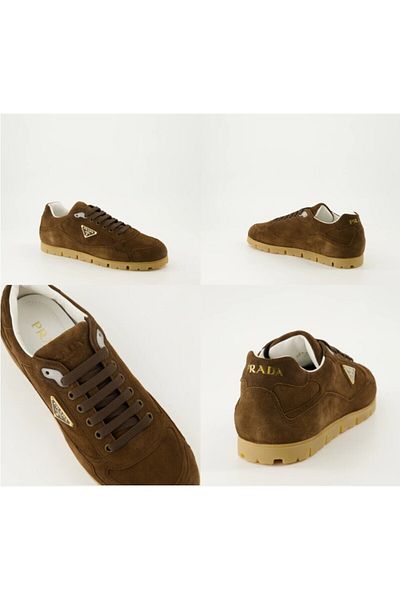 Prada Sport Basket Trails Suede Sneakers