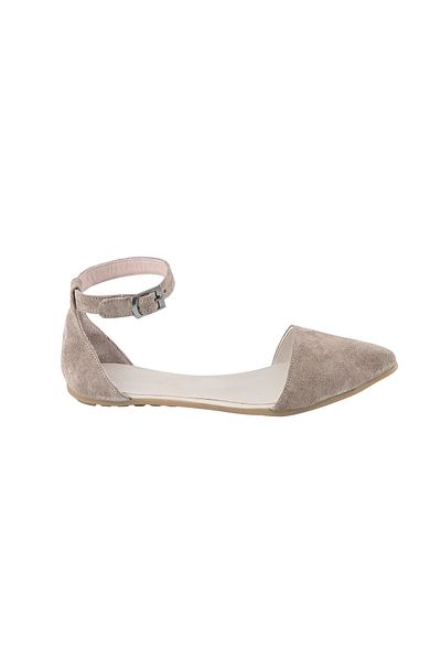 Moosefield Genuine Leather Women's Ankle Strap Mink Sandals
