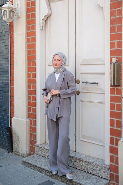 LOCCO Women's Beıge Suit Anthracite