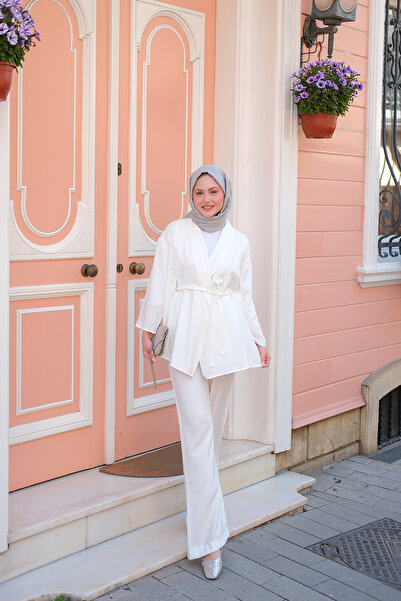 LOCCO Women's Beıge Suit White