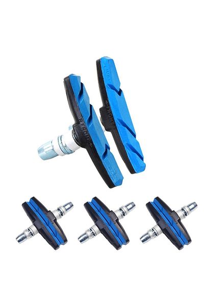 TIMOTRAS Blue 70mm Mountain Road Bike Brake Pads Set Cycling V Brake Holder Pads Shoes Blocks Rubber Pad Sile