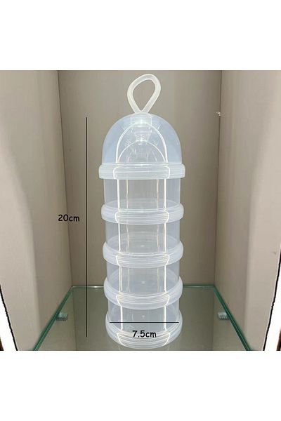 Choice1 B Baby Cartoon Clear Milk Powder Case Pantry Separate Floor Milk Powder Cabinet Portable Rotating M.