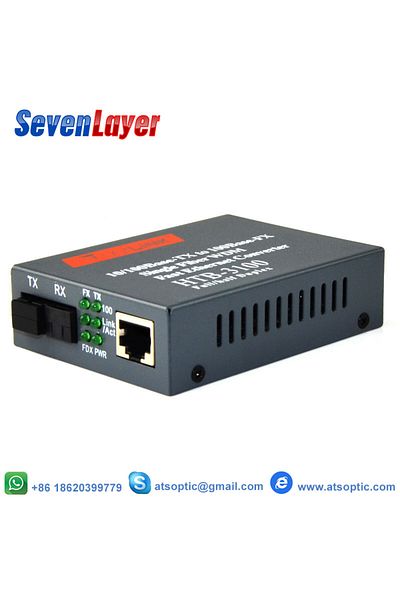 sevenlayer Fiber Transceiver Media Converter Htb-3100 Optical Fiber Single Fiber Converter Sc 10/100m Single...