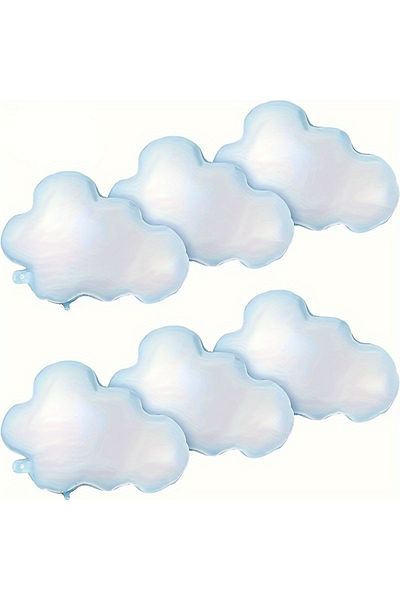 Choice Other White 6 Pack Light Blue White Cloud Aluminum Foil Balloon Balloons Wedding Birthday Summer The