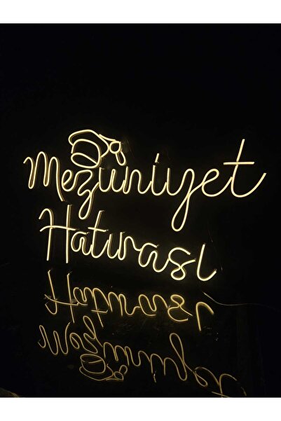 En Güzel Günde Mezuniyet Hatırası Işıklı Neon Led Duvar Dekarasyon 70*40 cm
