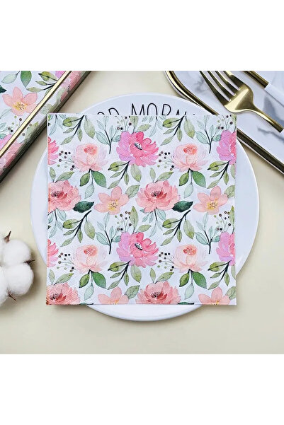 Choice1 20pcs 20pcs/Pac Flower Printed Paper Napkin Birthday Wedding Party Ta...