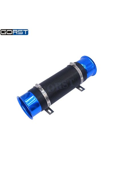 Choice Blue 76MM Car Cold Air Turbo Intake Inlet Pipe Adjustable Flexible Duct Telescopic Tube Hose Cold Fe