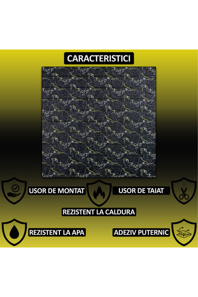 NEXTLY Set of 50 Self-Adhesive 3D Wallpaper, For Wall Or Ceiling, Waterproof, Adjustable, Adhesive