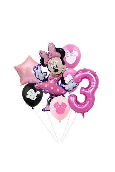 Choice Set 3 7pcs Disney Minnie Foil Balloons Set Mickey Mouse Balloon Birthday Party Decoration Baby Showe