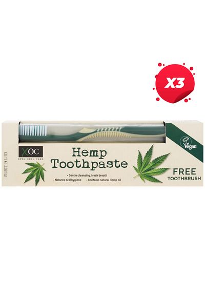 Xoc X3-XOC PASTA DE DINTI 100ML+PERIUTA DE DINTI HEMP