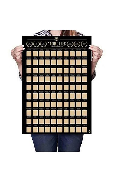Choice One Size 100 Movies Scratch Off Film Poster Wallpapers Wall Decorate For Movie Lovers Poster Must-se