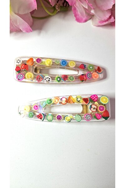 cityvision Agrafă laterală cu hologramă 2 buc Fruit Garden 7 cm