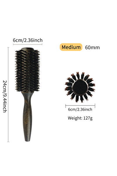 Choice فرشاة شعر دائرية احترافية بشعيرات الخنزير للنساء والرجال، مشط تصفيف ال...
