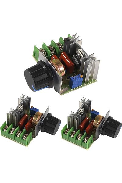 Choice 3pcs 3pcs AC 2000W 220V B500K High-Power Thyristor Electronic Voltage Regulator for Adjusting Dimmin