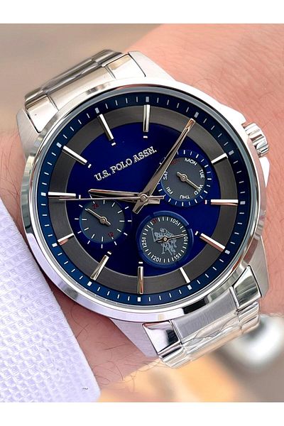 U.S. Polo Assn. U.S.Polo Assn Steel Cord Inner Functions Active 5 Atm Water Resistant Men's Wristwatch Uspa.Fs1000.0