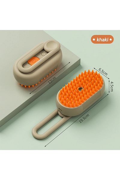 Choice Dark Brown Cat & Dog Pet Spray Massage Comb One Key Spray Anti-Fly Comb Bath Brush Hair Removal Pet