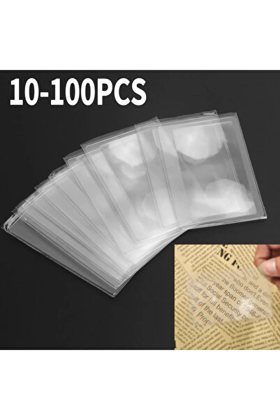 Choice3 50 قطعة، 10-100 قطعة، عدسة مكبرة 3X، عدسة فريسنل مكبرة، شكل شفاف لقرا...