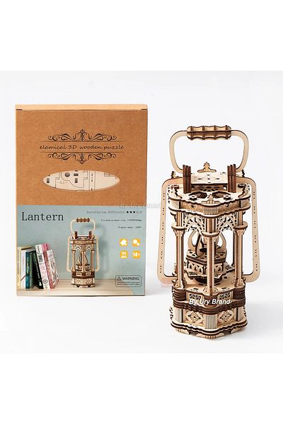 Choice With Box Ury 3d Wooden Puzzle Lantern Diy Vintage Light Bedside Lamp Model Assembly Building Kits De