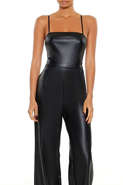 Forever 21 Suni Deri Wide-Leg Tulum