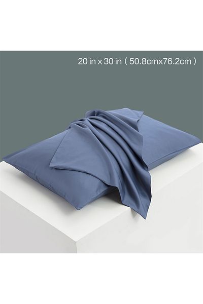 Choice 20 In X 30 In 1piece Blue 1pc Solid Color Pillow Cover 20 In X 30 In (50X76CM) Rectangular White Pil