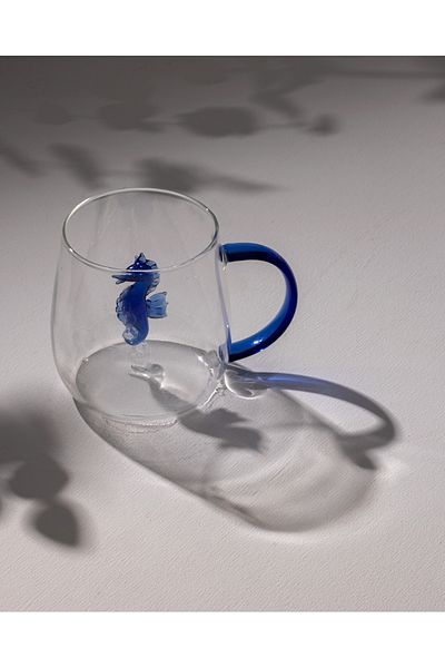 Madame Coco Lucia Borosilicate Glass Mug - Blue - 400 ml