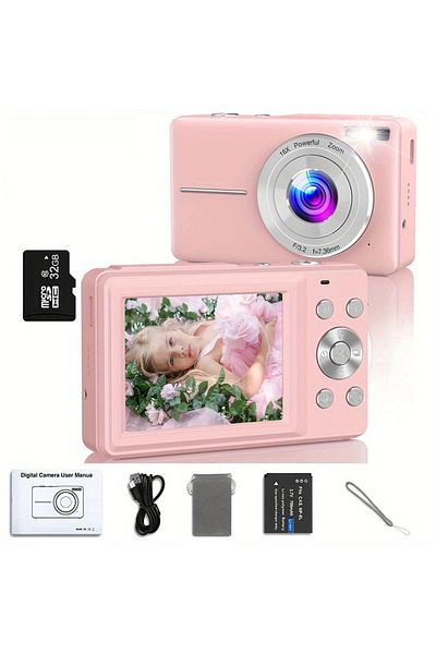 Choice P-32g Card Digital Camera Children Camera For Children Camcorder With 16x Zoom Compact Cameras 1080p