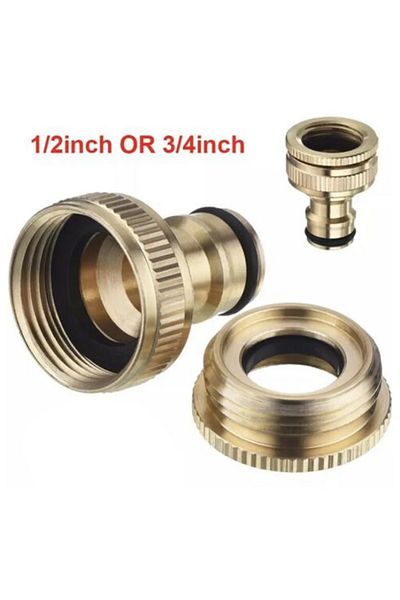 Choice Pressure Washer Hose Adaptor Brass Hose Tap Connector 3/4'' 1/2'' THREADED GARDEN WATER PIPE ADAP...