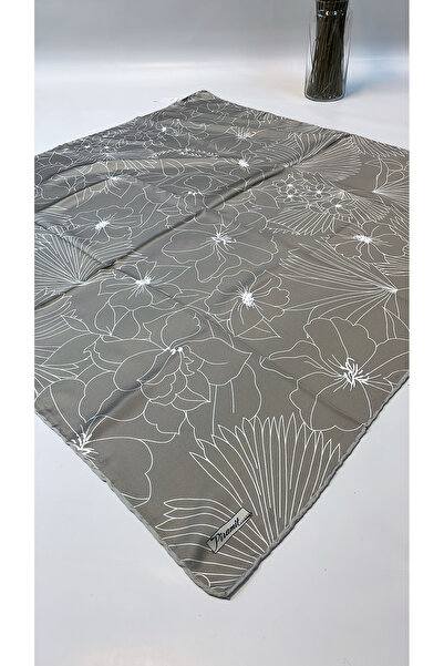 Onur Scarf -New Product Pyramid Luxer Two-Color Silk-Like Rayon Fabric Line Floral Pattern Fashion Shop