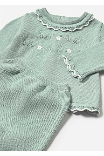 MAYORAL Baby Girl Knitted Sweater Leggings Set Mint 1587