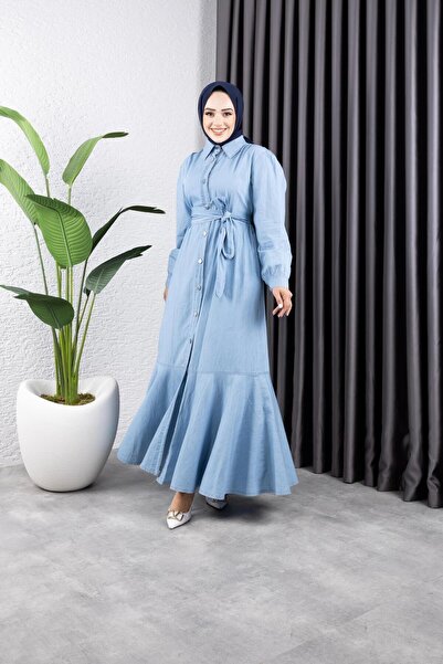 HARMAN BUTİK ΓΥΝΑΙΚΕΙΟ ΦΟΡΕΜΑ ΤΖΙΝ ΜΕ ΚΟΥΜΠΙ